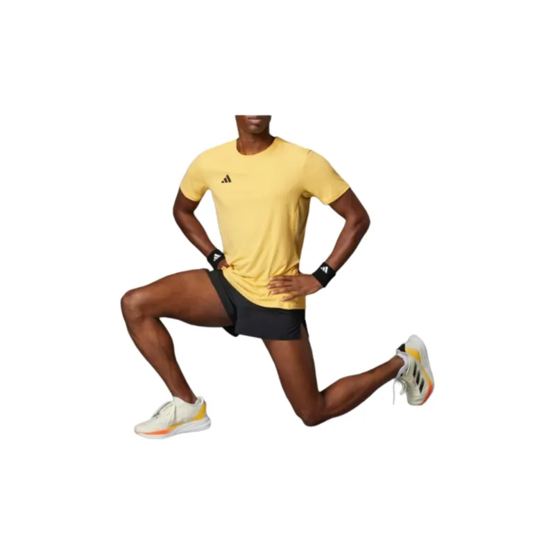 Adidas SS24 T Shirt Men's Light Yellow-2