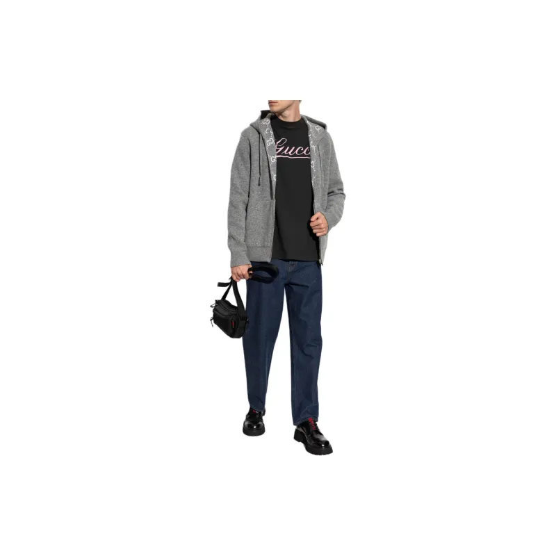 GUCCI Zip Up Long Sleeved Reversible Hoodie-1