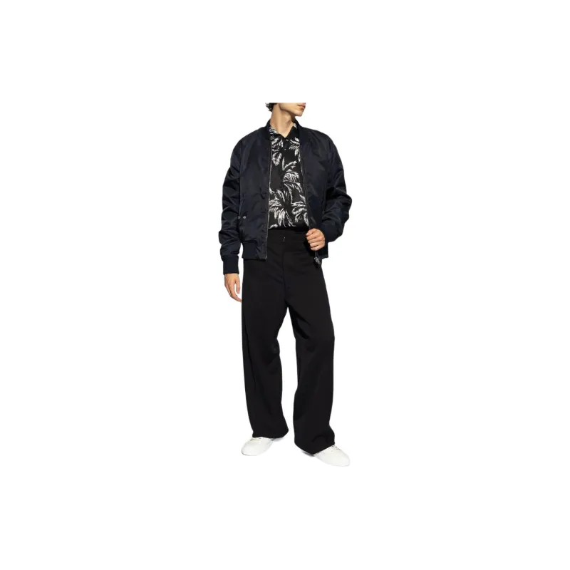 BALMAIN Logo Embroidered Zip Up Bomber Jacket-1