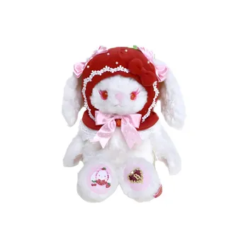 BABY Strawberry Rabbit Bear Pink White Dolls Plush Doll 33cm Height