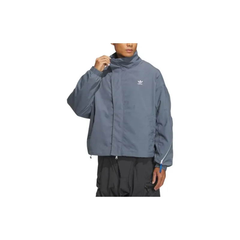 Adidas Originals x KR OP Jackets Coats Unisex Asphalt Gray-1