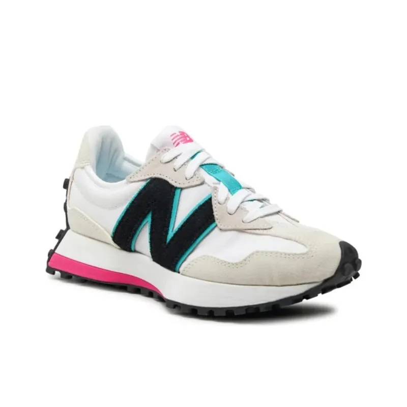 New Balance 327 White Grey Black Light Pink Women's-2