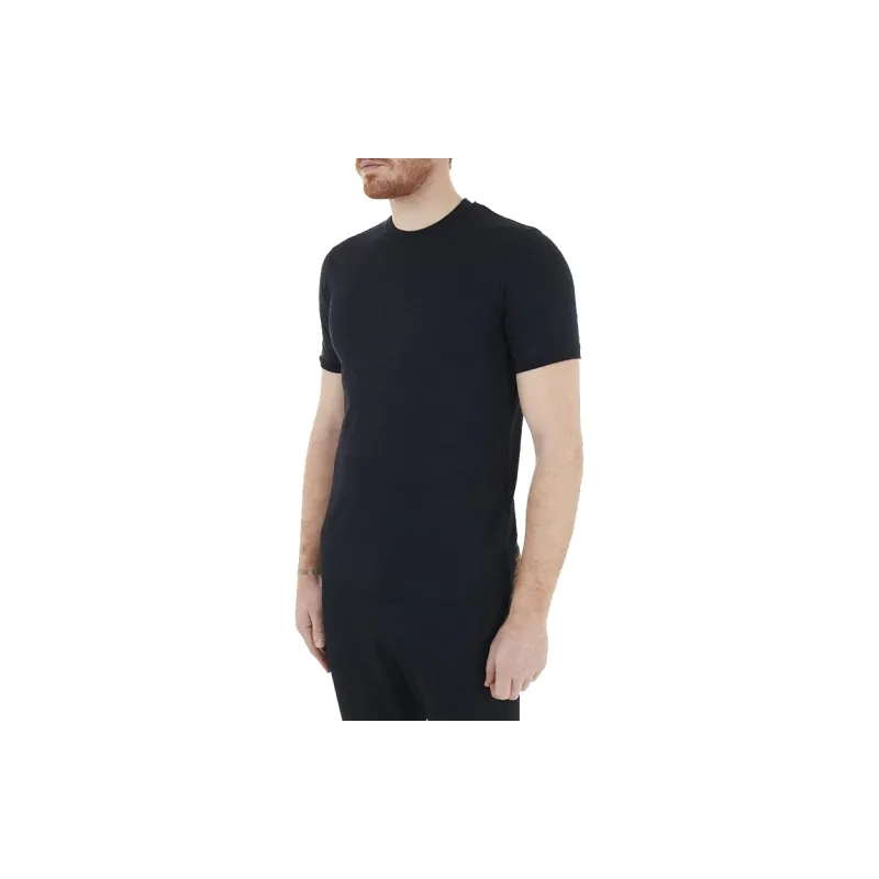EMPORIO ARMANI Embossed Logo Cotton T shirt-4