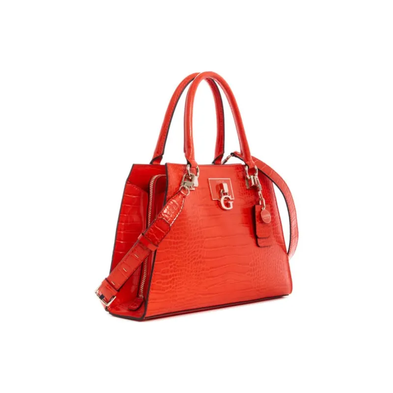GUESS Artificial Leather Shoulder Bag Crossbody Bag Handbag Women's Orange-1