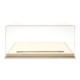White Leather Base Ambient Light Integrated Top Cover Display Case (Model Cars Not Included)