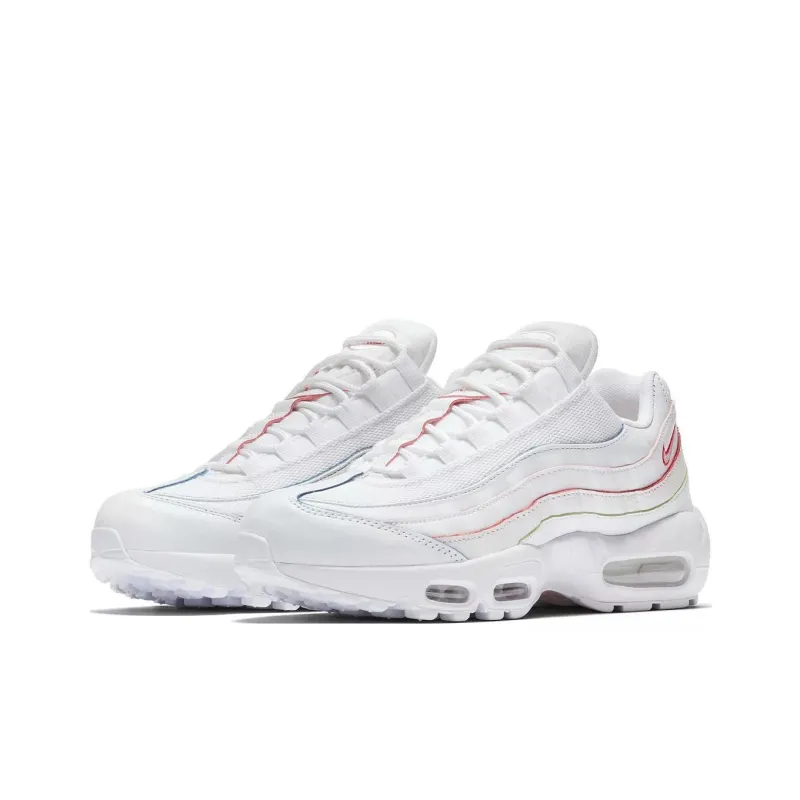 Nike Air Max 95 Triple White Rainbow Borders Women's-2