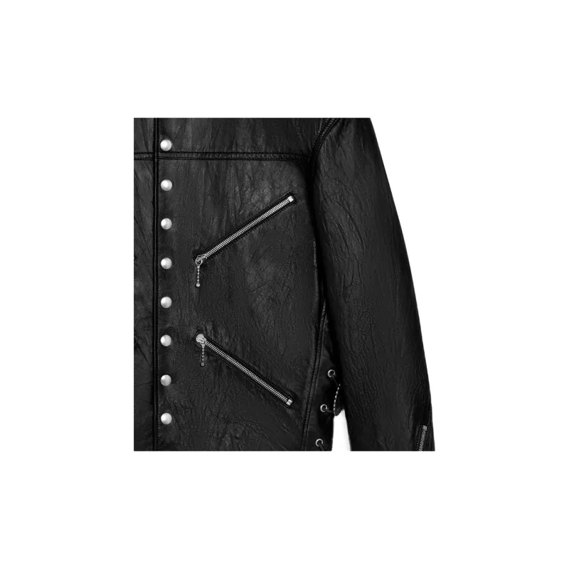 CELINE SS24 Leather Jacket Men's Black-3