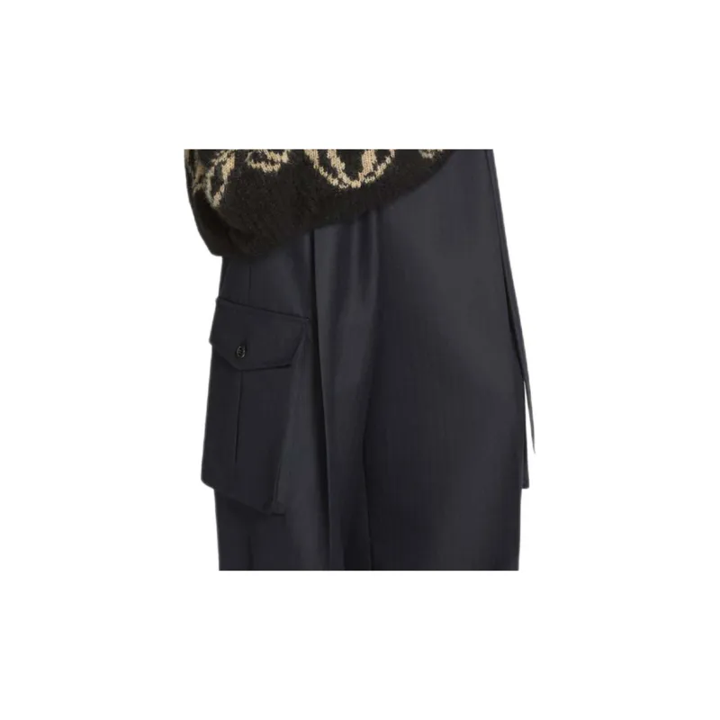 DRIES VAN NOTEN Wool Cargo Trousers-4