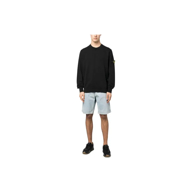 STONE ISLAND 532B9 Felpa Logo Patch Crewneck-1