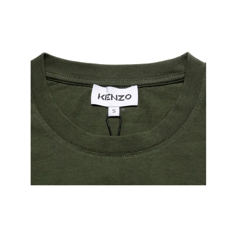 KENZO T Shirts Men Dark Khaki Green-5