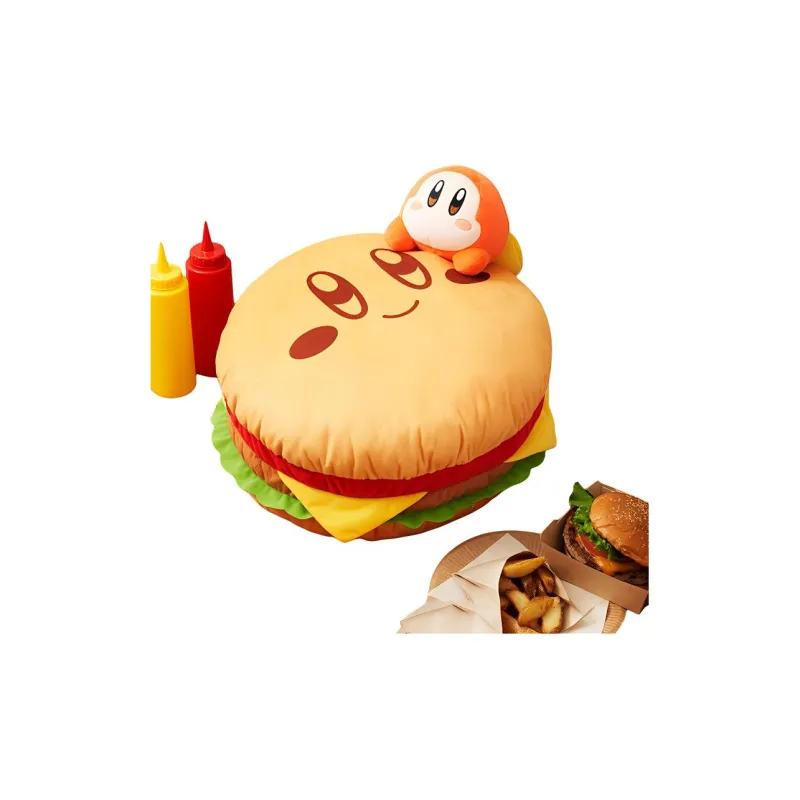 BANPRESTO Ichiban Kuji Kirby'S BURGER Final Prize Waddle Dee Jumping Dolls Plush Doll 30cm High-5