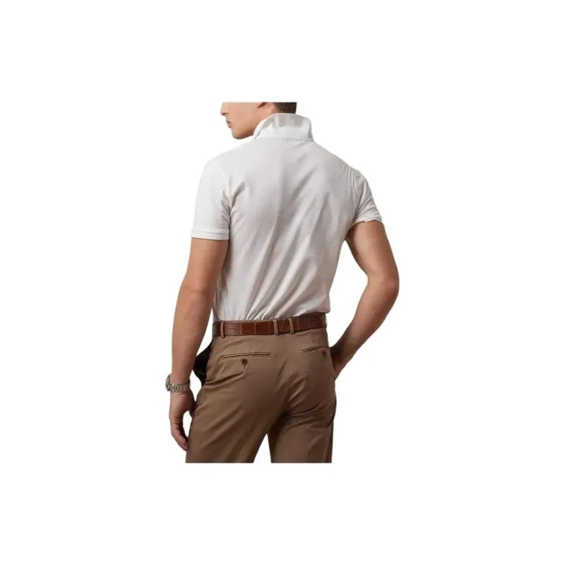 Ralph Lauren Purple Label SS24 Custom Slim Fit Polo Bear Polo Shirt Men's White-2