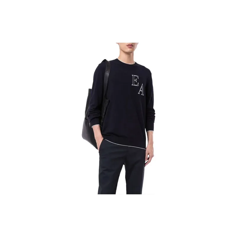 EMPORIO ARMANI SS21 Sweater Men's Navy Blue-3