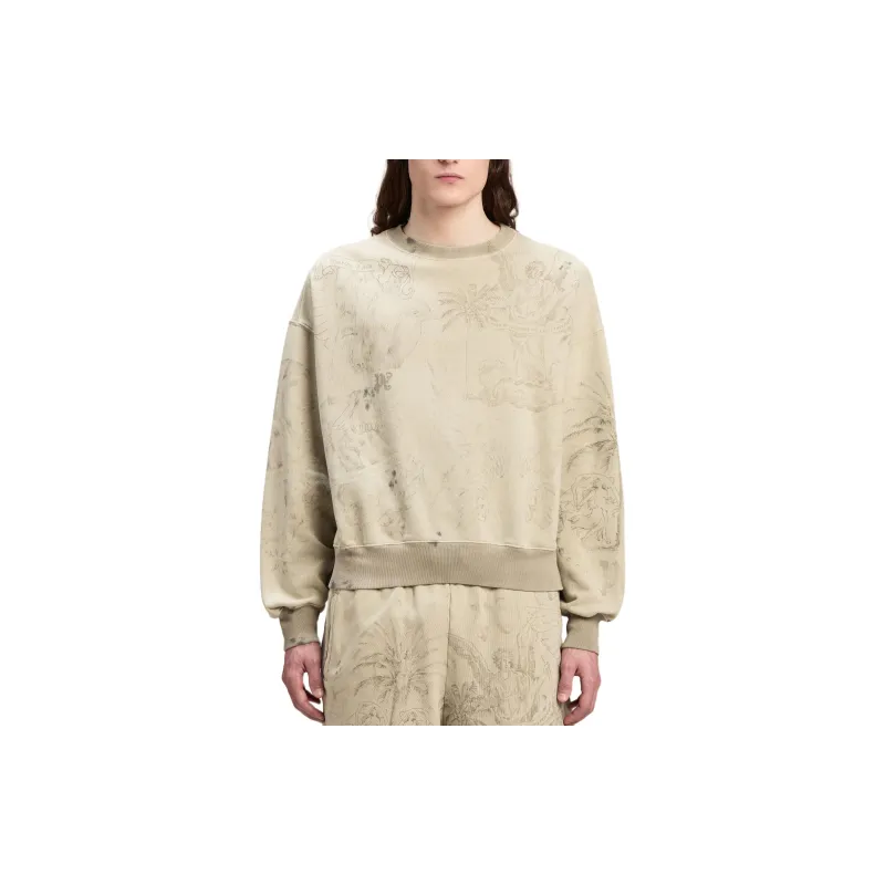 PALM ANGELS Pencil All Over Crew Sweatshirt-1