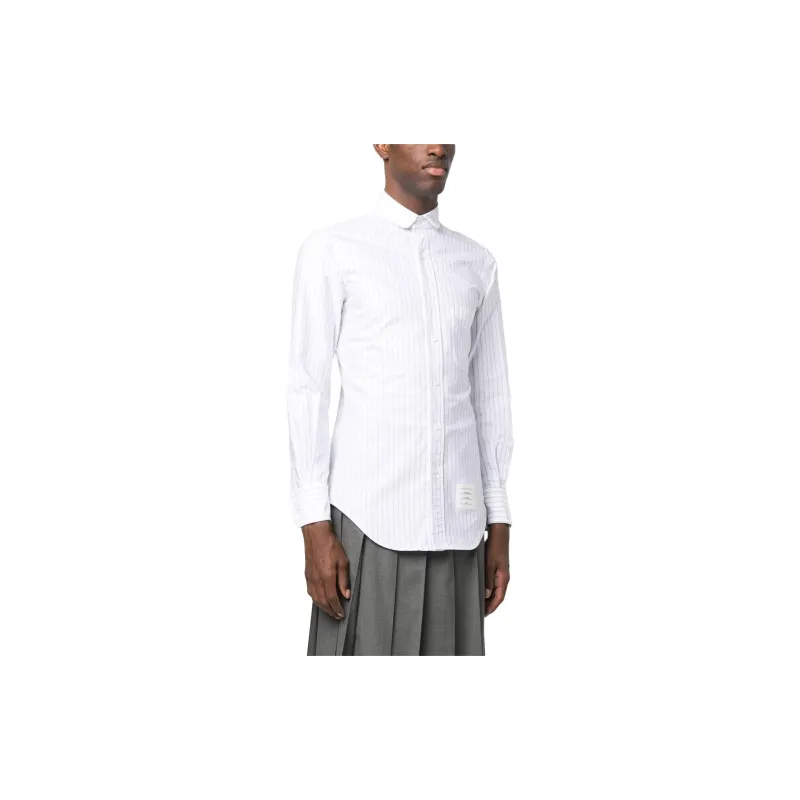 THOM BROWNE Pinstriped Buttoned Shirt-3