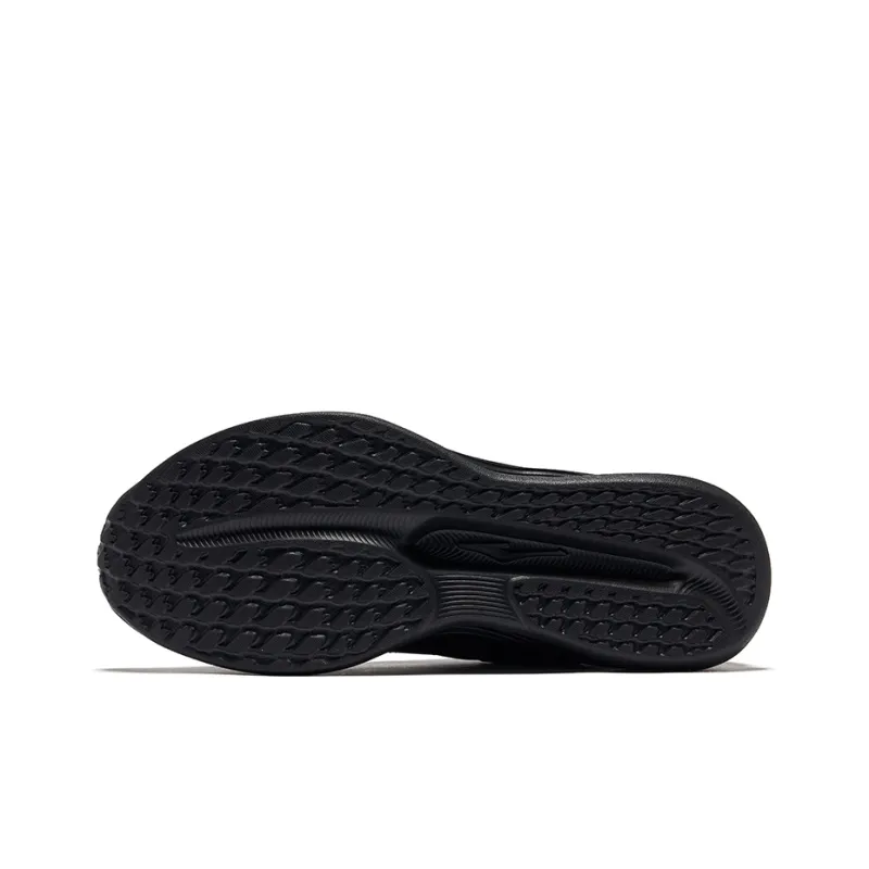 Erke Cushioned Water Resistant Rebound Low Top Casual Running Shoes Men's Jet Black-3