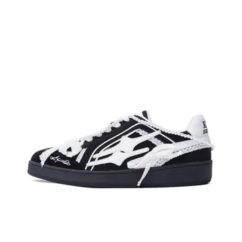 KILLWINNER Black Pearl German Army Trainers Anti Slip Wear Resistant Low Top Skateboard Shoes Unisex Black