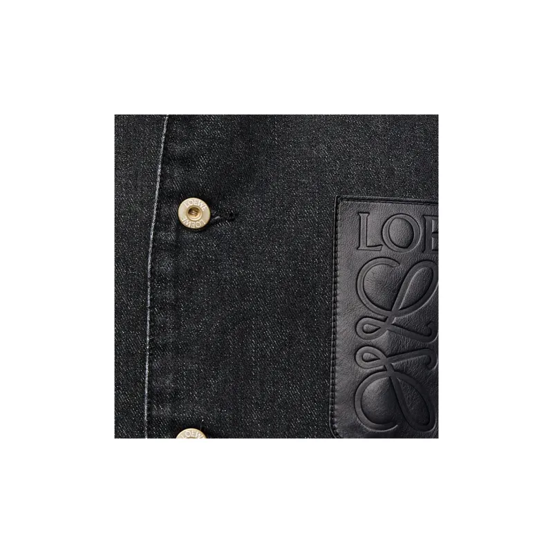 LOEWE Leather pocket Denim Jacket-5