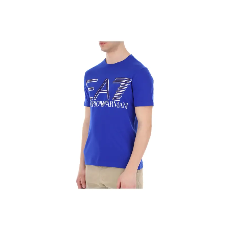 EMPORIO ARMANI EA7 SS23 Short Sleeved T Shirts Men's Blue-4