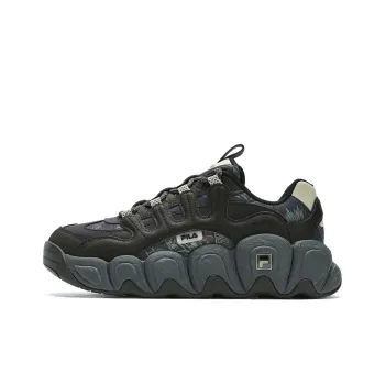 FILA Croissant Anti Slip Wear Resistant Low Top Running Shoes Men's Black Green