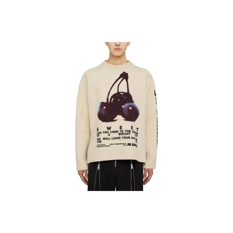 JIL SANDER Logo print Wool Jumper-1