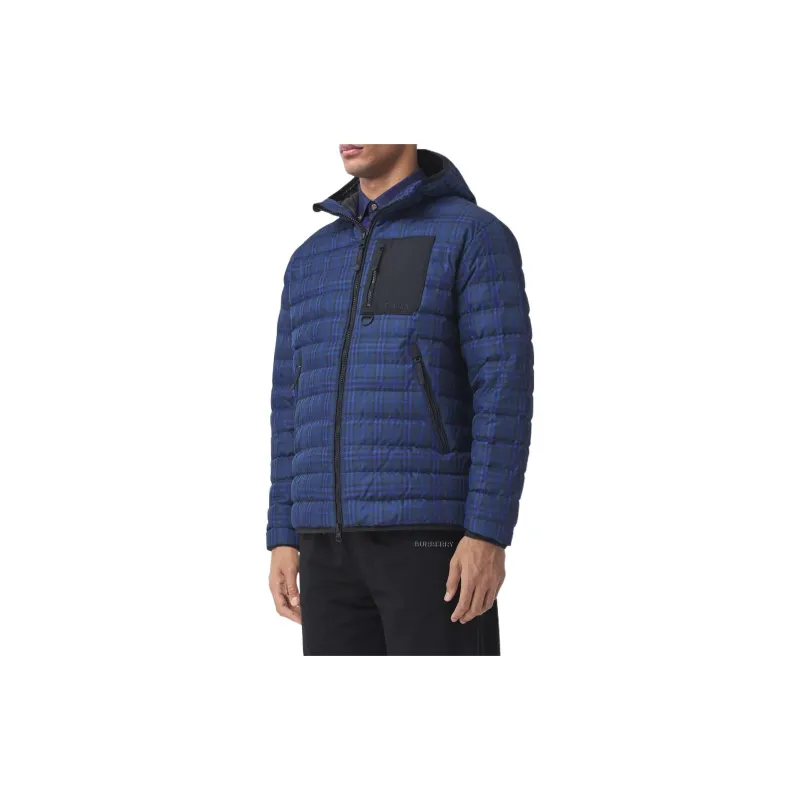 Burberry Check Print Padded Down Jacket-3