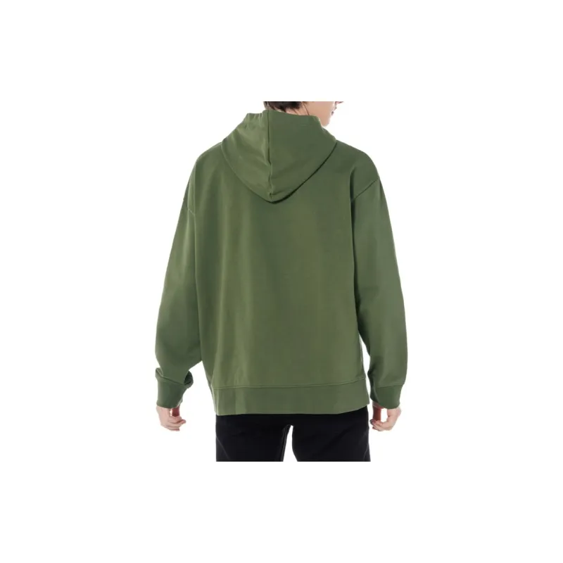 CALVIN KLEIN Simple Collection Sweatshirt Men's Olive Green-3