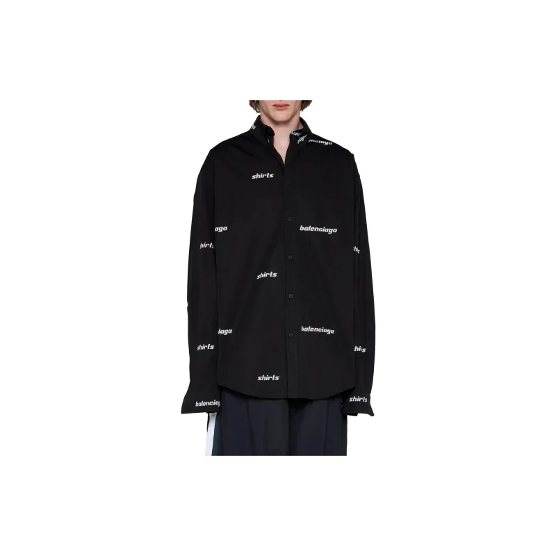 Balenciaga SS23 Shirt Regular Fit Men's Black-2