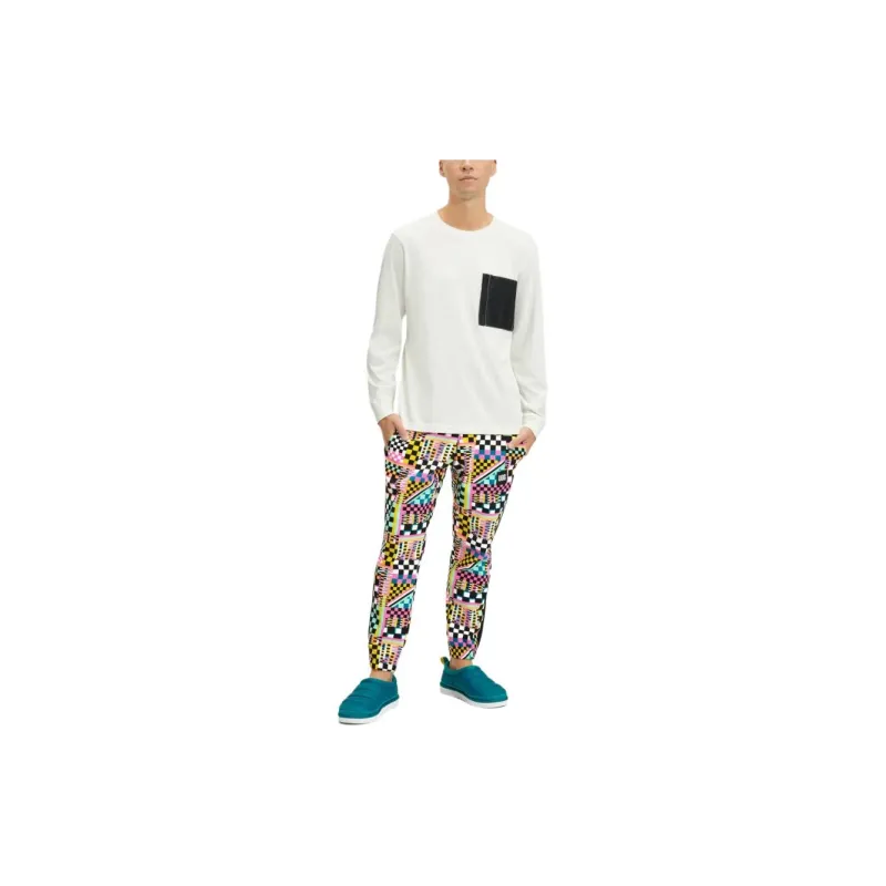 UGG Malachi Jogger Checks Knitted Sports Pants Men's Multicolor-3
