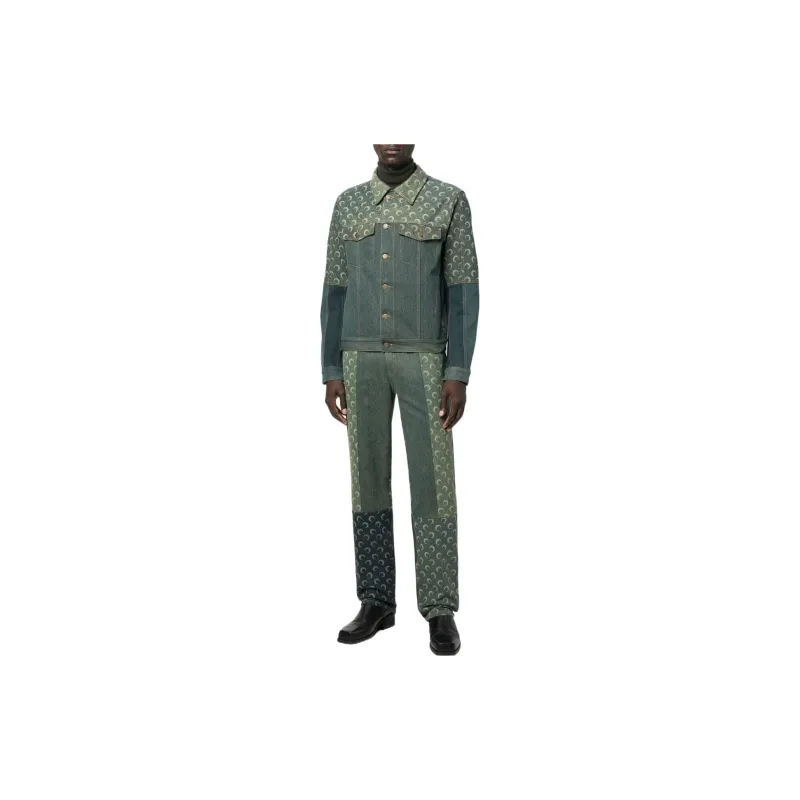 Marine Serre Jeans Men Green-1