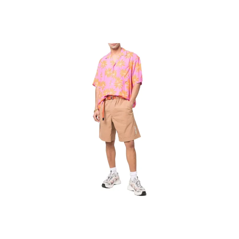 KENZO Logo print Belted Shorts-1