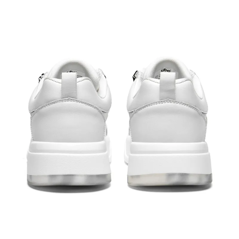 Lee Classic And Versatile White Sneakers, Trendy Fashion Low Top Height Increasing Skateboard Shoes Men's-3