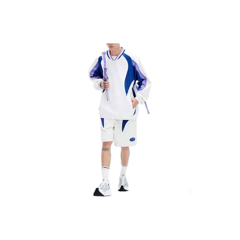 LiNing Sports Shorts Men's Ecru Shadow Purple Blue-2