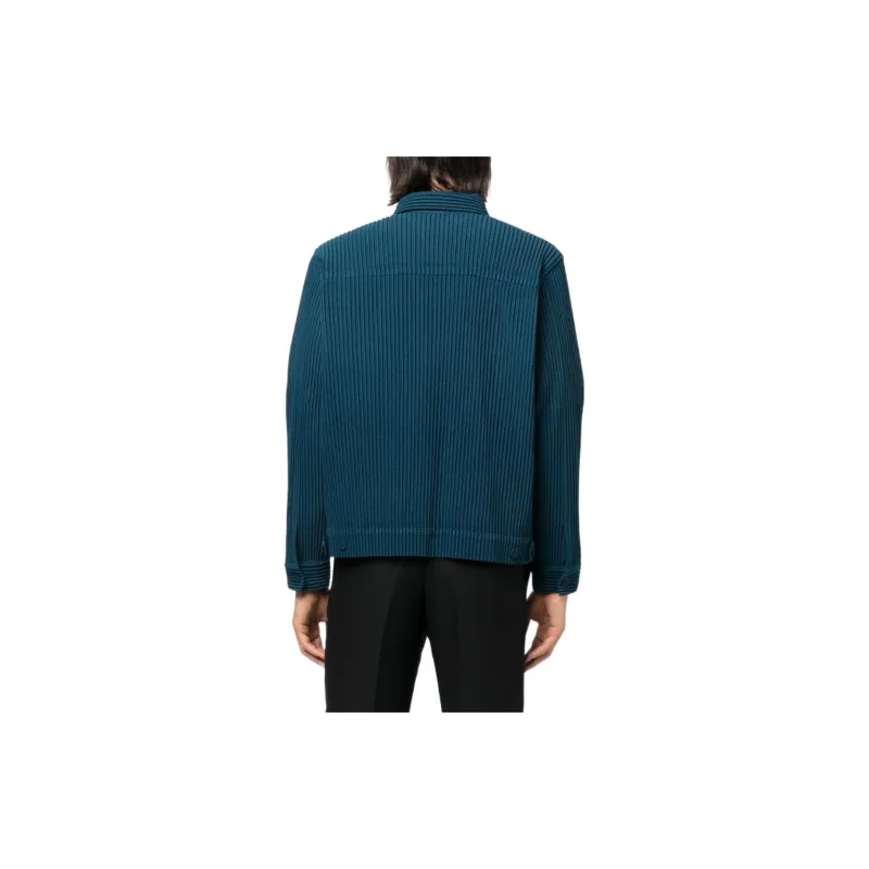 Homme Plissé Issey Miyake Shirts Men Blue-2