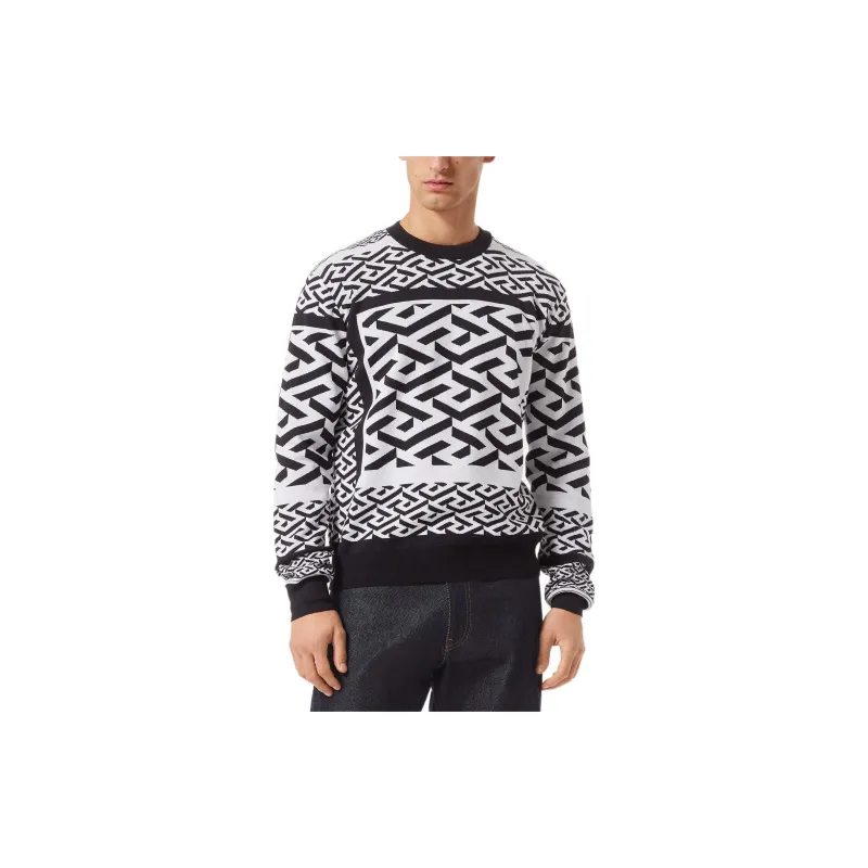VERSACE Sweaters Men Black/White-3