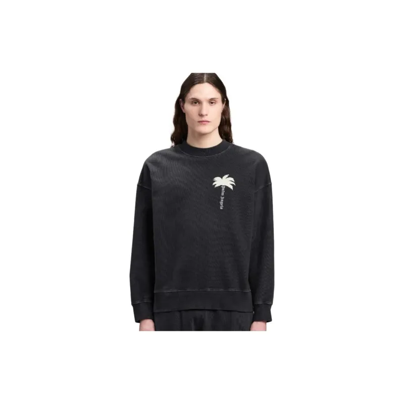 PALM ANGELS Logo Printed Crewneck Sweatshirt-1