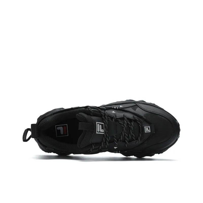 FILA Cat Paw 5th Generation Wear Resistant Coverage Low Top Running Shoes Men's Black-3