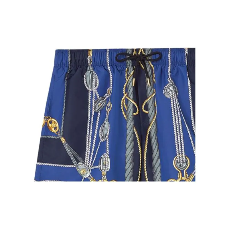 VERSACE Nautical Print Drawstring Swim Shorts-3