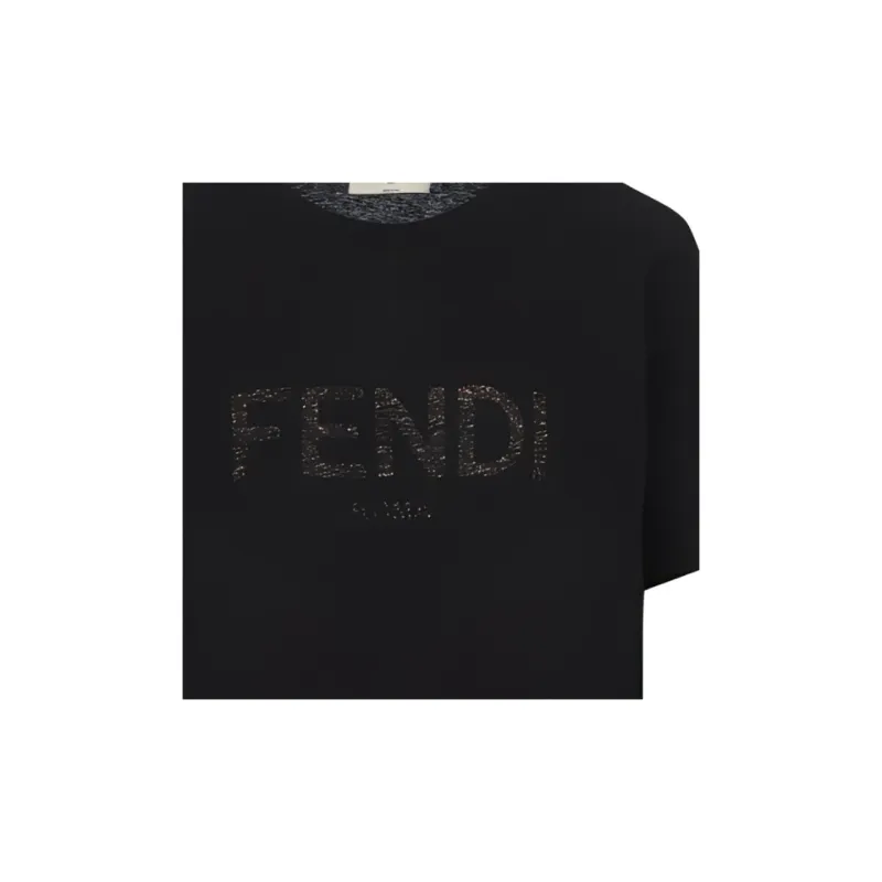 FENDI SS23 Regular T Shirt Men's Black-4