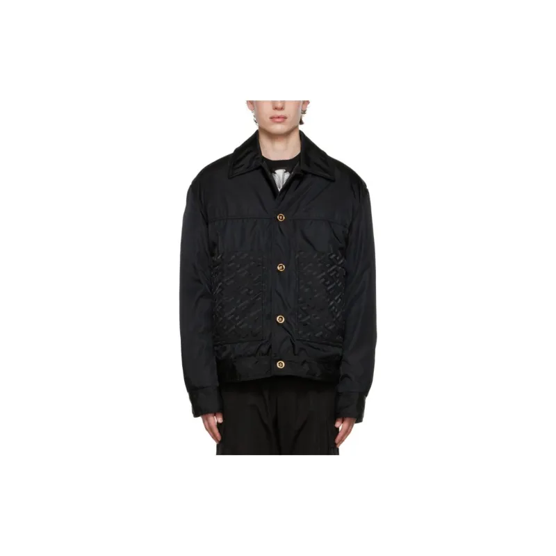 VERSACE Jackets Men Black-5