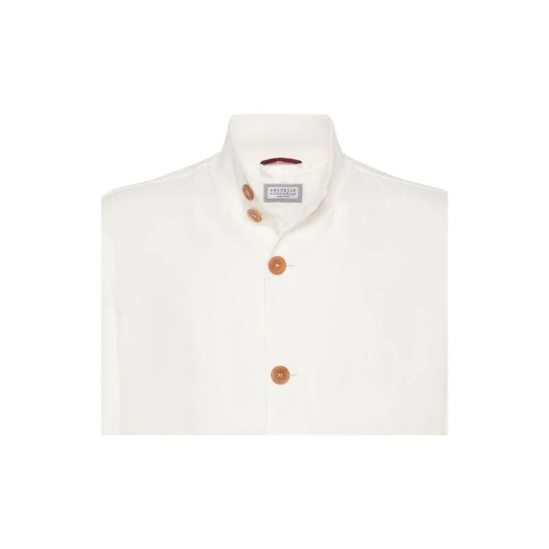Brunello Cucinelli Long Sleeved Buttoned Bomber Jacket-7
