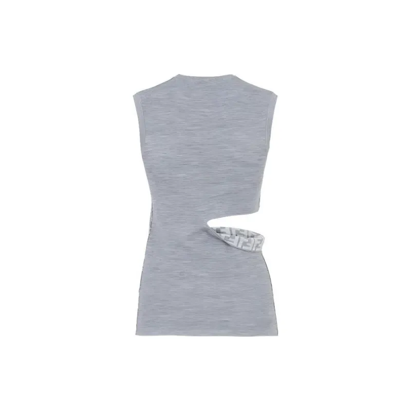 FENDI Sleeveless Reversible Knitted Top-1