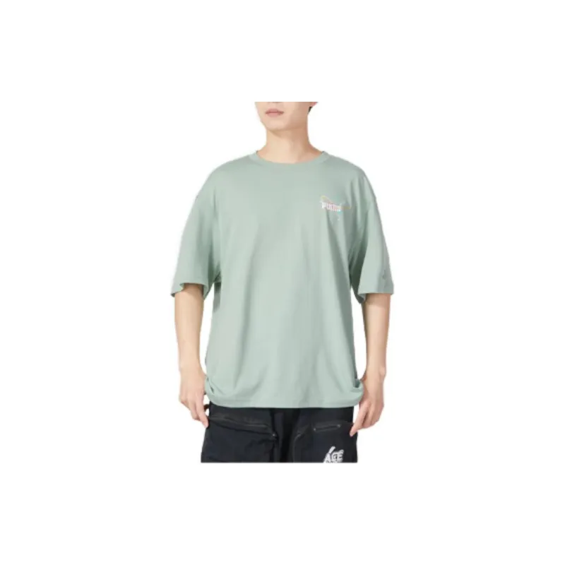 PUMA T Shirts Men Green-0