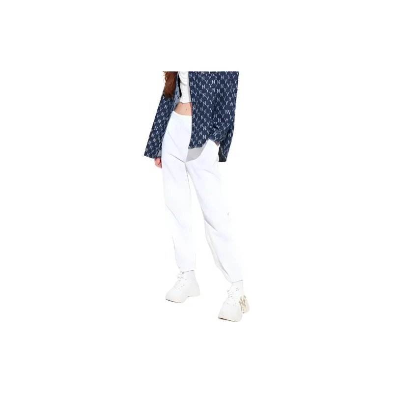 MLB New York Yankees Knitted Sweatpants Unisex White-2