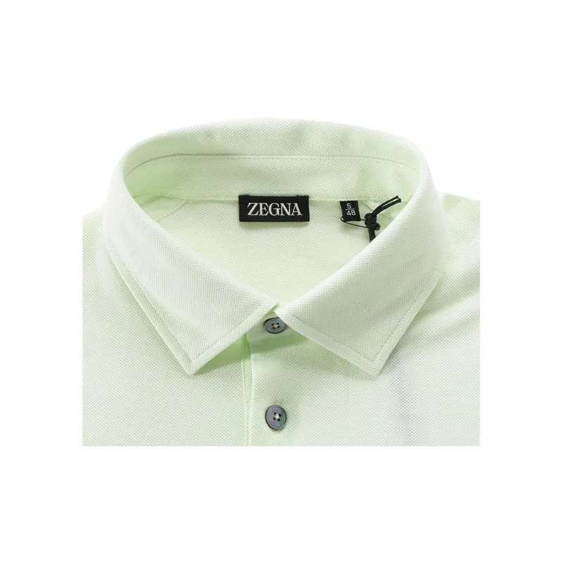 Zegna SS24 Polo Shirt Men's Verdant Green-5