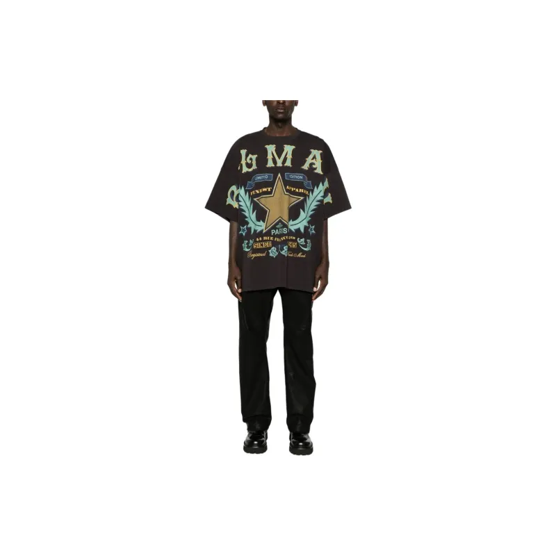 BALMAIN Western-style Print Cotton Tshirt-1