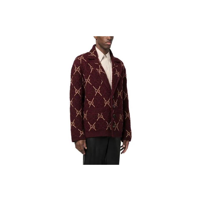 GUCCI Sweaters Men Burgundy-3