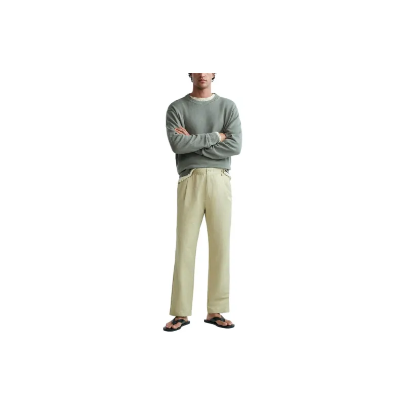 ZARA Casual Pants Men Beige-2