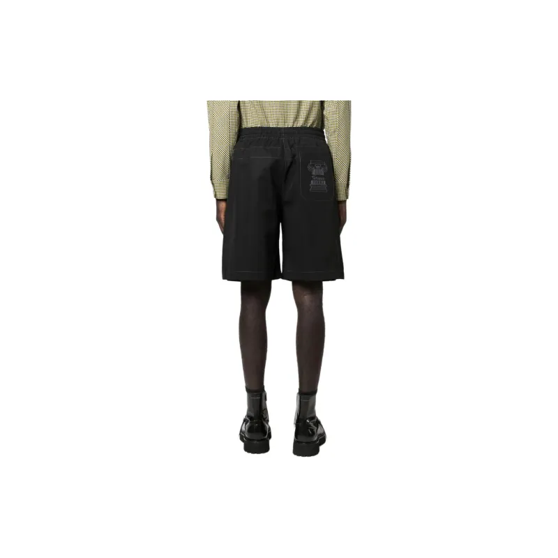 VERSACE La Colonna Embroidered Track Shorts-4