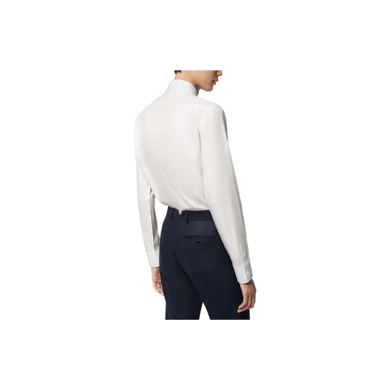 LOUIS VUITTON Embroidered Long Sleeved Cotton Blend Shirt-4